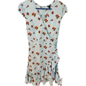 J. Crew mercantile‎ blue floral flutter dress 00 NWT